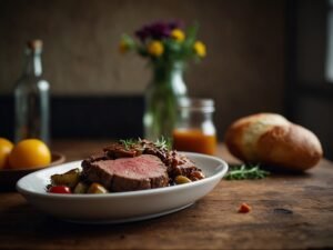 Carne Assada na Panela de Pressão com Vegetais Low Carb