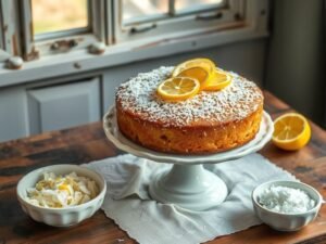Bolo Low Carb Cetogênico de Coco e Limão