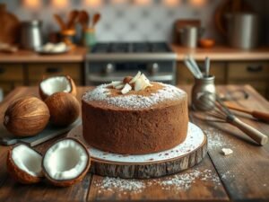Bolo Low Carb de Coco e Cacau