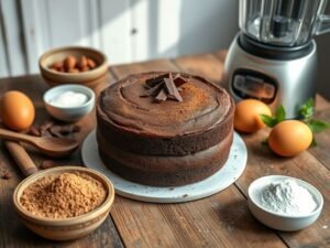 Bolo Low Carb de Chocolate no Liquidificador
