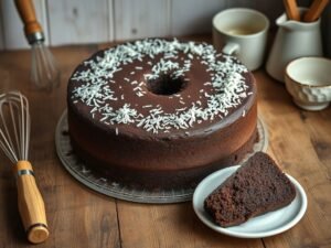 Bolo Low Carb Sem Fermento Químico de Coco e Cacau