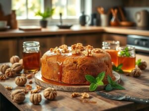 Bolo Low Carb de Nozes com Mel da Saúde