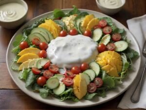 Salada com Molho de Iogurte Tropical