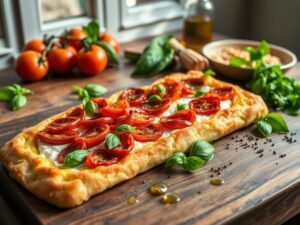 Torta Low Carb de Tomate Seco e Ricota