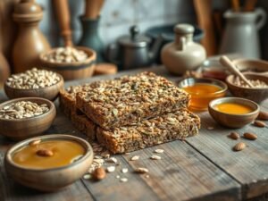 Barrinha de Cereal Vegetariana Low Carb Caseira