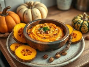 Recheio Vegano Low Carb de Abóbora e Castanhas