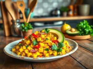 Tofu Mexido Low Carb com Cúrcuma Tropical