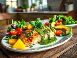 Peito de Frango ao Molho Pesto Tropical