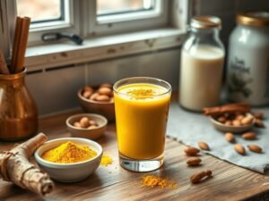 Leite Vegetal Dourado com Cúrcuma