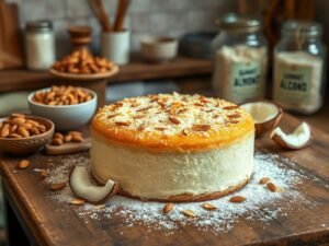 Bolo Low Carb de Coco e Amêndoas