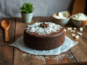 Bolo Low Carb de Cacau e Coco