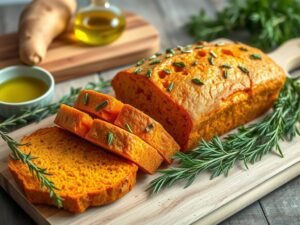 Pão de Batata-Doce Low Carb Assado com Ervas