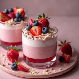 Sorvete Low Carb Sem Lactose de Coco e Frutas Vermelhas