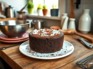 Bolo Low Carb de Micro-ondas em 5 Minutos com Chocolate e Coco