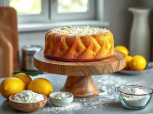 Bolo Low Carb Fofinho Sem Fermento de Coco e Limão