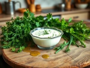 Molho de Kefir Low Carb Probiótico com Ervas Frescas