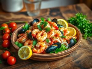 Salada de Frutos do Mar Refrescante