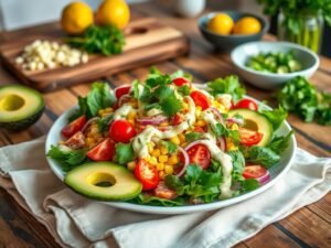 Salada Cremosa de Abacate Tropical