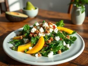 Salada de Folhas com Roquefort Tropical