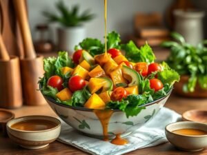 Salada com Molho de Alho Assado Tropical