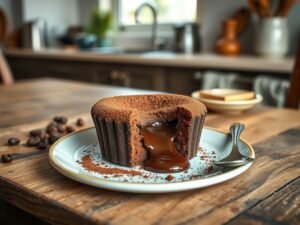 Petit Gâteau Low Carb de Chocolate com Toque de Café